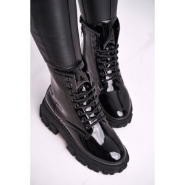 Sergio Todzi Botas de Mujer Lacadas Negras Linzo Trappers negro 5