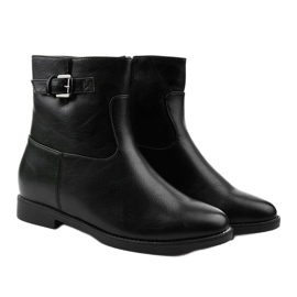 Botas negras aisladas, cuña oculta Mumi negro 3