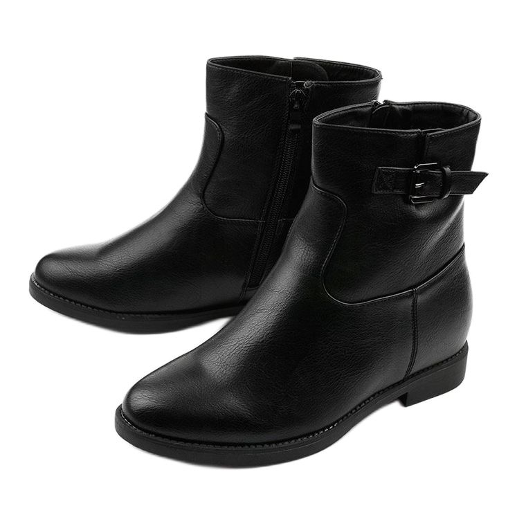 Botas negras aisladas, cuña oculta Mumi negro 2 Botas negras aisladas, cuña oculta Mumi negro 2