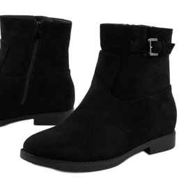 Botas negras aisladas con cuña oculta de gamuza Clifford negro 1 Botas negras aisladas con cuña oculta de gamuza Clifford negro 1
