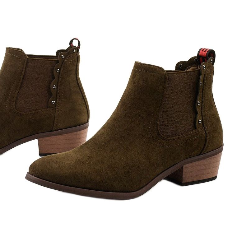 Botines planos caqui botas aislantes Nilanda marrón 1