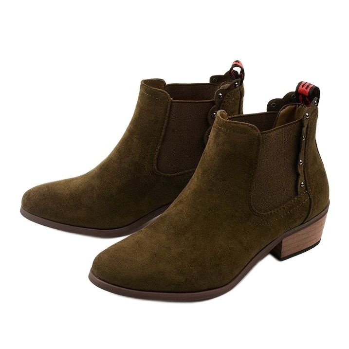 Botines planos caqui botas aislantes Nilanda marrón 2 Botines planos caqui botas aislantes Nilanda marrón 2