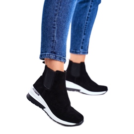 Vinceza Zapatos Deportivos De Mujer Sneakers Cuero Negro 21-7781 blanco 1