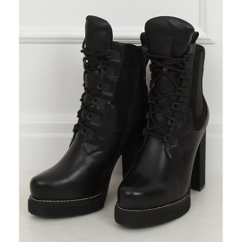 Botas negras de tacón ancho DF3718 Black negro 4