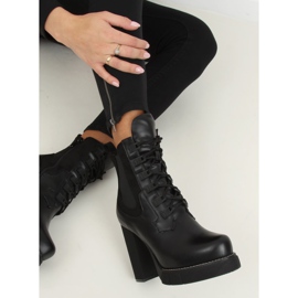 Botas negras de tacón ancho DF3718 Black negro 3