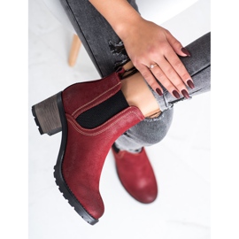 SHELOVET Botas elegantes con purpurina rojo 1