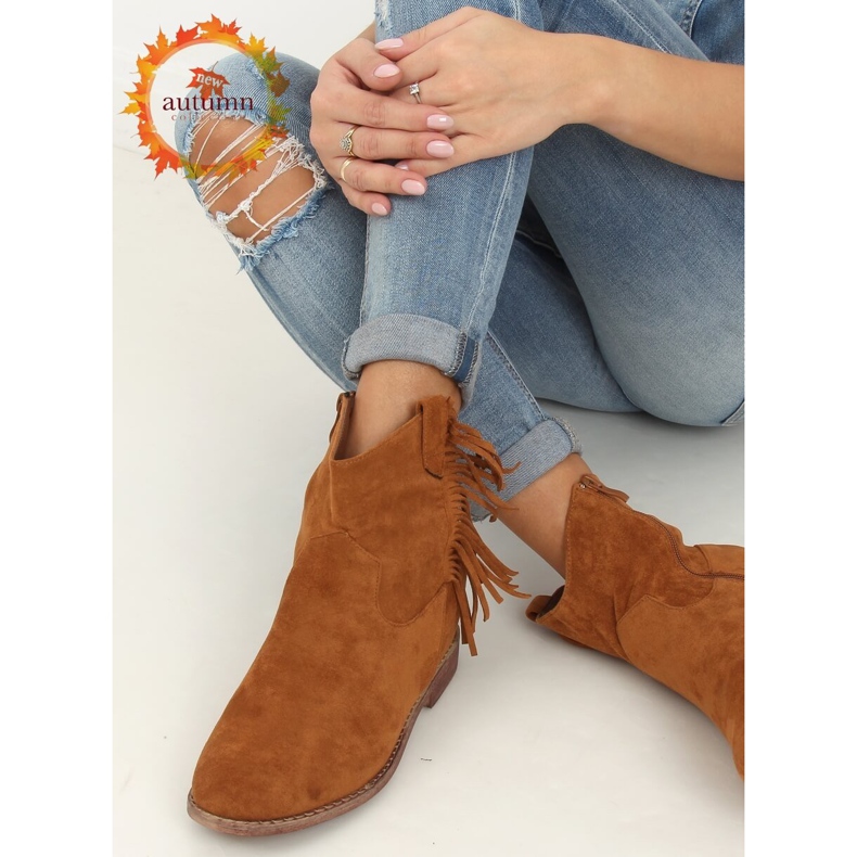 Botas al estilo boho camel 688-A99 Camel marrón multicolor 1