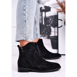 Botas Vaqueras De Mujer Tacón Plano Negro Plemmi 3