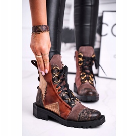 Botas Mujer Piel Maciejka Rojo 04184-29 / 00-3 marrón multicolor 2