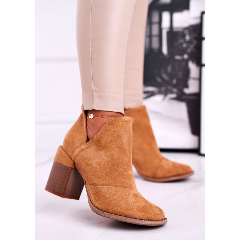 MSMG Botas de Mujer en Tacón Camel Cut Meliori marrón 1