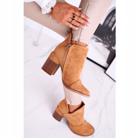 MSMG Botas de Mujer en Tacón Camel Cut Meliori marrón 3