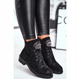Botas Calientes Mujer Ante Cristales Negro Hondus 5