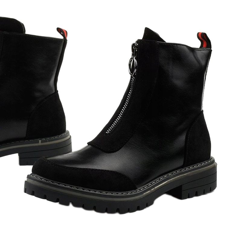 Botas negras con aislamiento plano Shieldstone negro 1 Botas negras con aislamiento plano Shieldstone negro 1