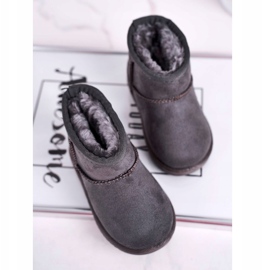 Botas de nieve para niños cálidos para jóvenes Grey Gooby gris 2