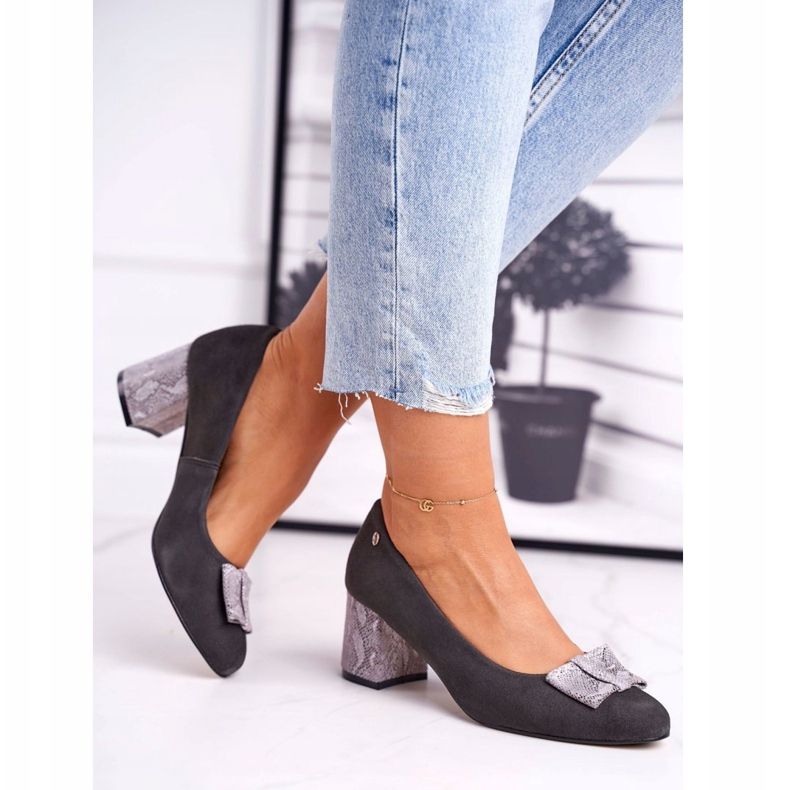 Zapatos de salón Mujer Maciejka Suede Graphite 3356A-43 / 00-1 multicolor 2