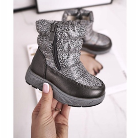 Botas de nieve cálidas de lana para niños Gris Cruella 4