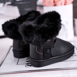 Apawwa Botas de nieve para niños con aislamiento Marella negro con pelo 4