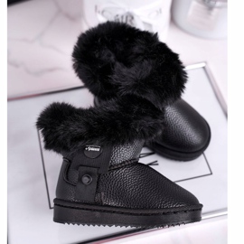 Apawwa Botas de nieve para niños con aislamiento Marella negro con pelo 3