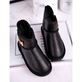 Apawwa Botas de nieve para niños aisladas con mariposa negra Cosmic negro 3