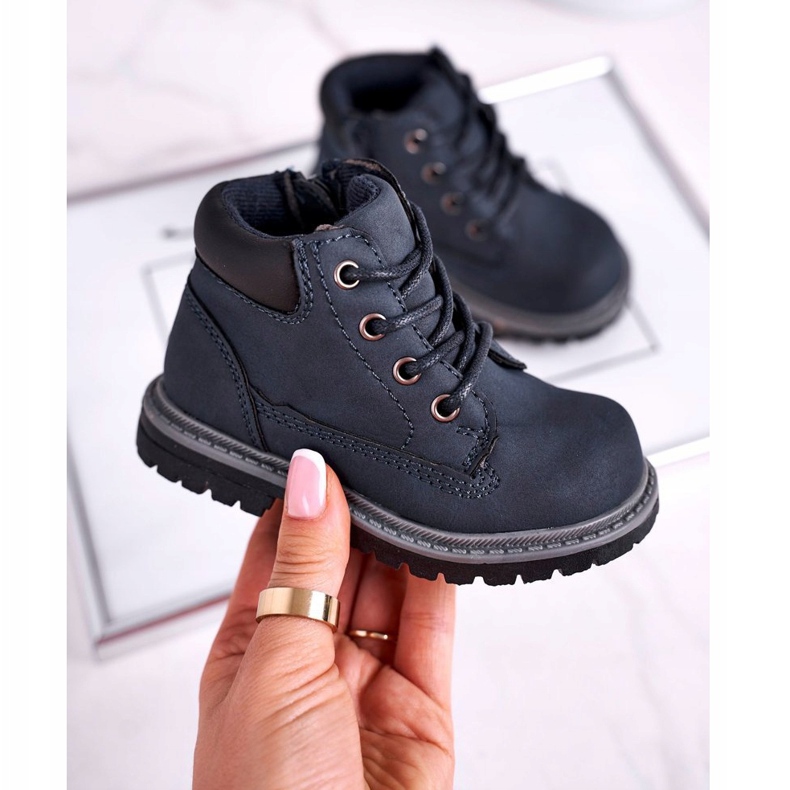 Apawwa Botas de montaña niño niño azul marino Moa 2