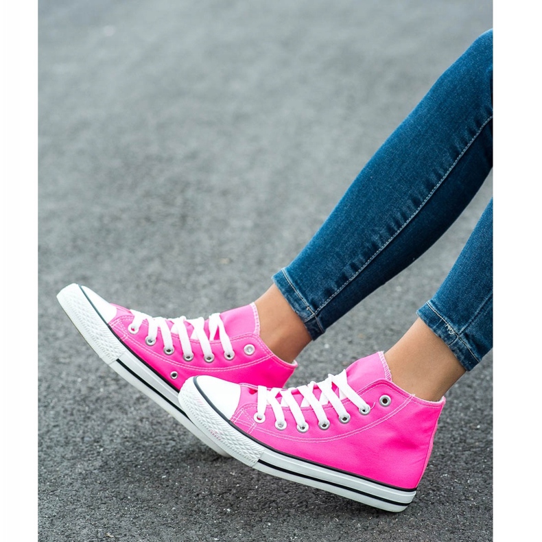 SHELOVET Zapatillas altas rosado 1