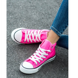 SHELOVET Zapatillas altas rosado 4