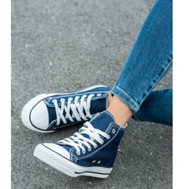 SHELOVET Zapatillas altas azul 2