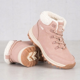 Ax Boxing Zapatos de trekking con piel de oveja rosa 2