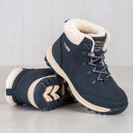 Ax Boxing Zapatos de trekking con piel de oveja azul marino 3