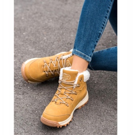 Ax Boxing Zapatos de trekking con piel de oveja amarillo 4