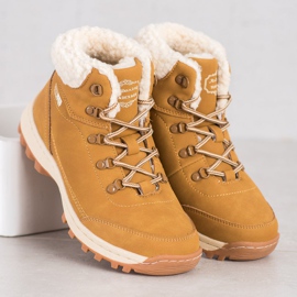 Ax Boxing Zapatos de trekking con piel de oveja amarillo 3