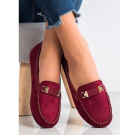 Fama Mocasines de ante rojo 4