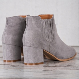Bella Paris Botines cortos de ante beige 3