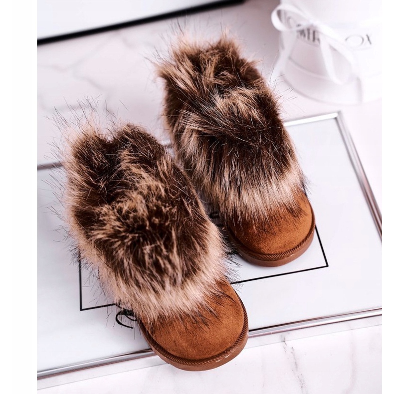 FRROCK Botas de nieve con piel de camello zorro pequeño beige amarillo 1 FRROCK Botas de nieve con piel de camello zorro pequeño beige amarillo 1