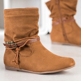 SHELOVET Botas de gamuza de moda marrón 2