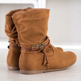 SHELOVET Botas de gamuza de moda marrón 3