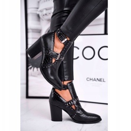 FRSS Botas De Mujer Con Recortes De Cocodrilo Negro Aria 2 FRSS Botas De Mujer Con Recortes De Cocodrilo Negro Aria 2