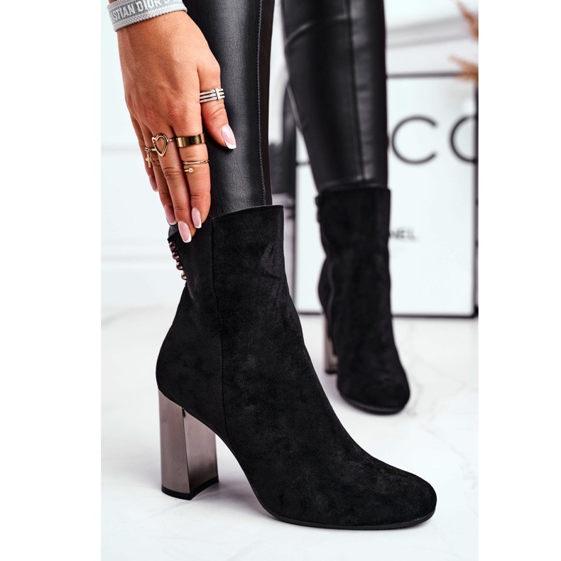 Botas De Mujer Con Tacón Negro Trens 1 Botas De Mujer Con Tacón Negro Trens 1
