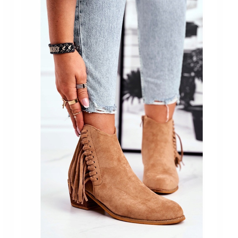 De Mujer Botas De Tacón Alto Con Flecos Botas Vaqueras Caqui Mirage 1 De Mujer Botas De Tacón Alto Con Flecos Botas Vaqueras Caqui Mirage 1