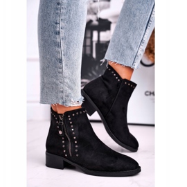 Botas De Mujer Con Tacón Alto Remaches Control Negro 2 Botas De Mujer Con Tacón Alto Remaches Control Negro 2