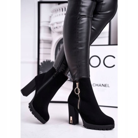Botas de mujer en un tacón alto Black Yris negro 2