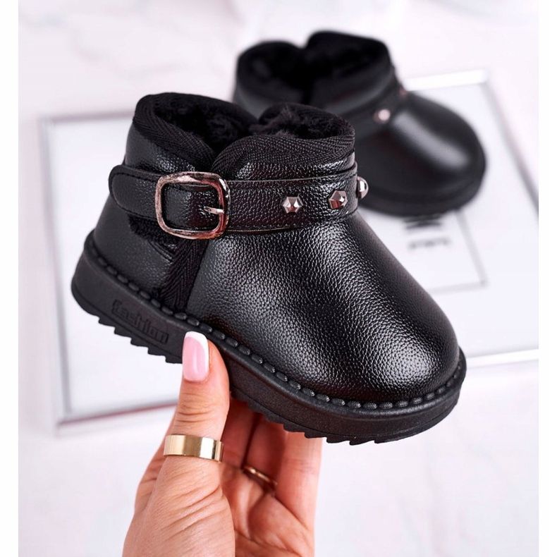 Apawwa Botas de nieve para niños con aislamiento negro Jinnie 1