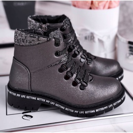 Bota infantil juvenil con borreguito gris Snowflake 1