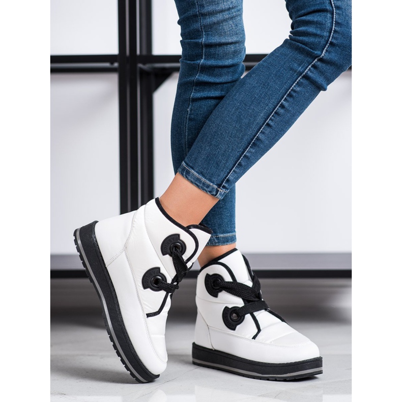 SHELOVET Botas de nieve de moda blanco 1