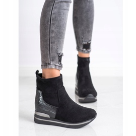 Gogo Botas de cuña negro 4