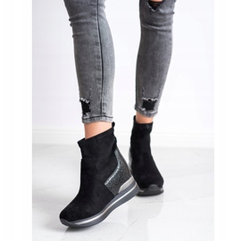 Gogo Botas de cuña negro 1