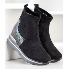Gogo Botas de cuña negro 2