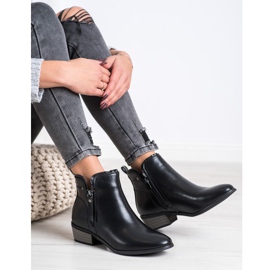 J. Star Botas con cremallera decorativa negro 2