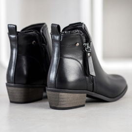 J. Star Botas con cremallera decorativa negro 4
