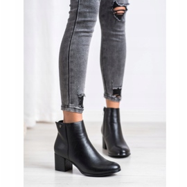 J. Star Botas cálidas con cuero ecológico negro 4